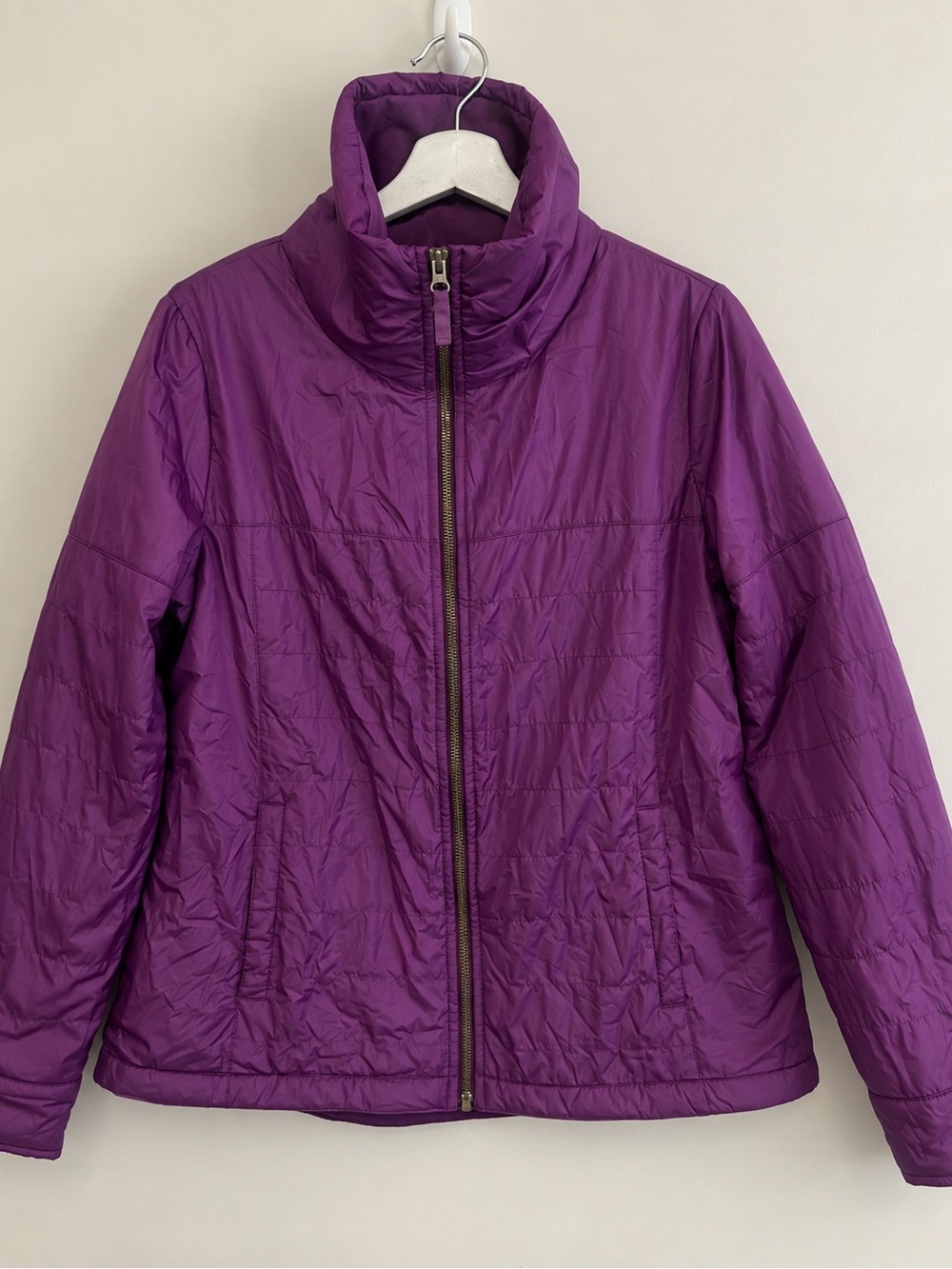 Columbia Women’s Purple Fleece Lined Jacket Size L Full Zip Lightweight